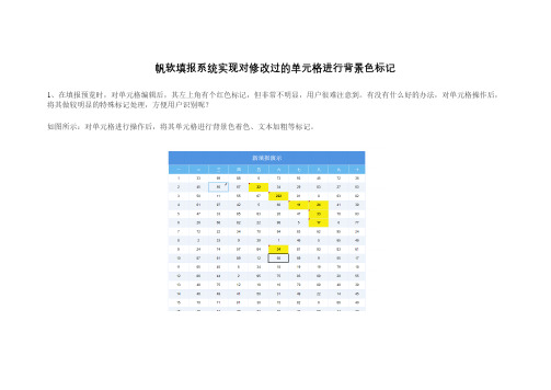 帆软Finereport10.0填报系统标记颜色