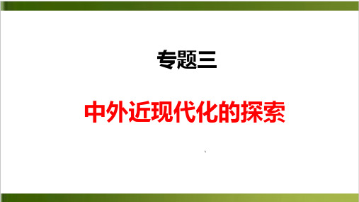 中考热点突破专题：三 中外近现代化的探索中考历史二轮专题复习课件 25张