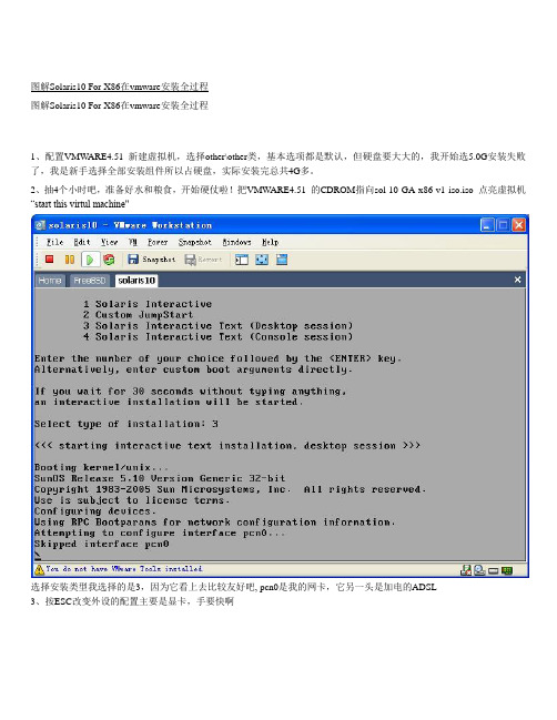 图解Solaris10+For+X86在vmware安装全过程