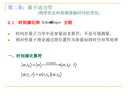 量子动力学物理状态和观测量随时间的变化