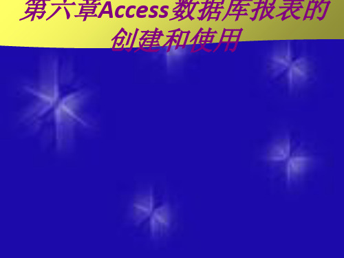 Access数据库报表的创建和使用课件