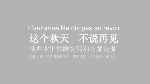 某中秋暖场活动方案提报实用PPT(22张)