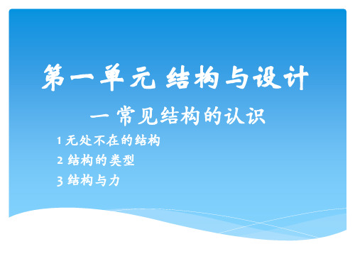 苏教版高中通用技术必修二 技术和设计1.1常见结构的认识  (共22张PPT)