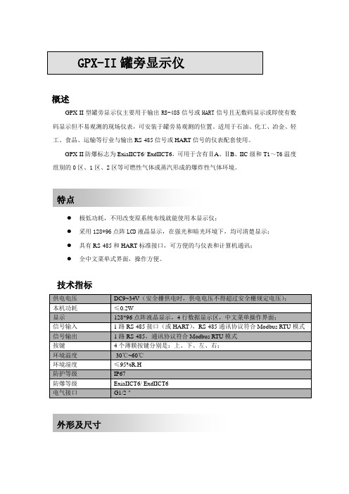 GPX-II罐旁显示仪