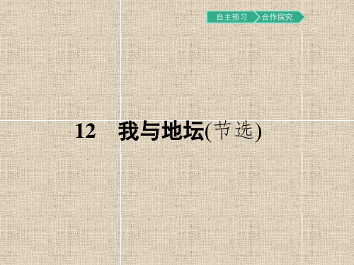 高中语文必修1：12 我与地坛(节选) 课件(31张)