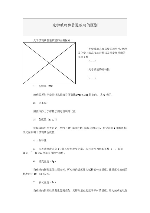 光学玻璃与普通玻璃的区别