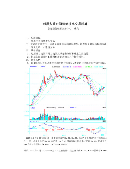 利用多重时间框架提高交易胜算