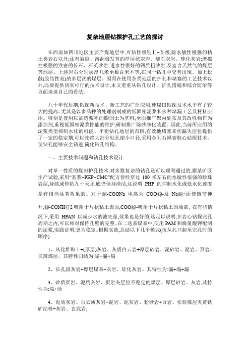 复杂地层钻探护孔工艺的探讨