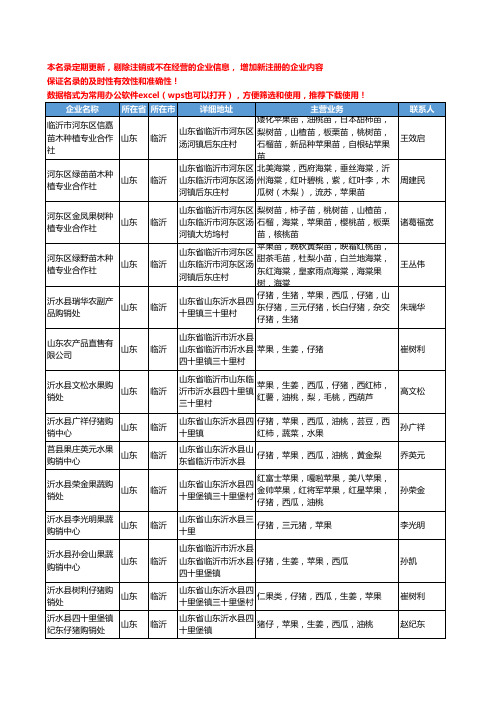 2020新版山东省临沂苹果工商企业公司名录名单黄页联系方式大全34家