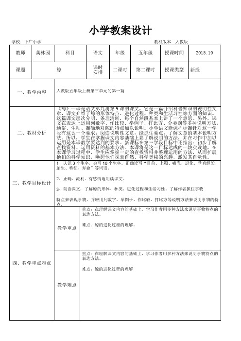 9.鲸第二课时