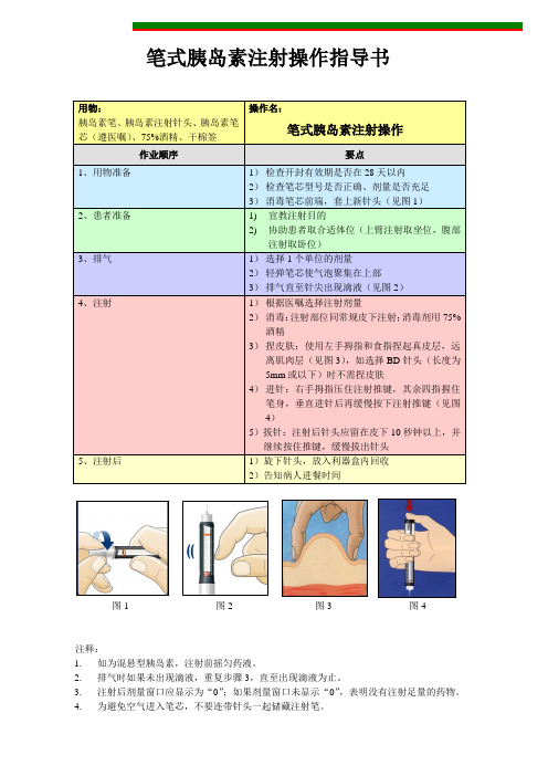 胰岛素注射指导书