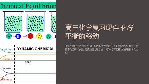 高三化学复习课件-化学平衡的移动