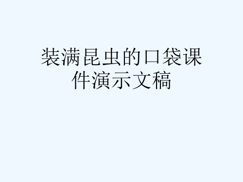 装满昆虫的口袋课件演示文稿