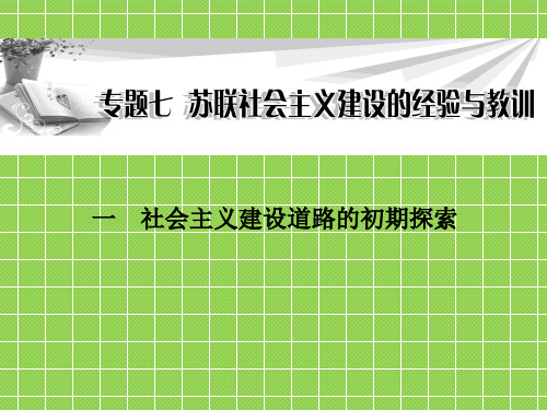 2013-2014年《金版学案》高中历史人民版必修2全册同步教学课件专题7(1)