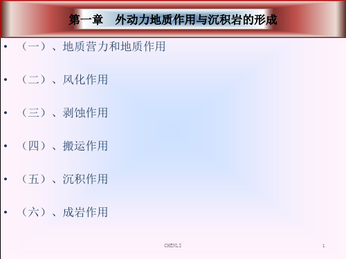 外动力地质作用与沉积岩沉积岩主要特征及岩石类型PPT课件