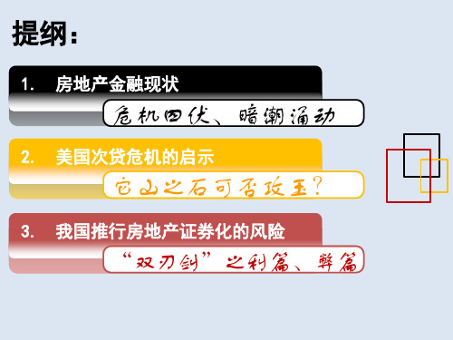 我国推行房地产证券化的风险PPT课件