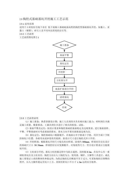 掏挖式基础基坑开挖施工工艺示范2