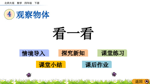 北师大版四年级数学下册4.1  看一看 课件