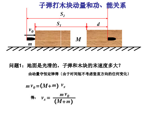 高一物理子弹打木块模型.ppt