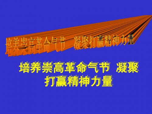 培养崇高革命气节 凝聚打赢精神力量