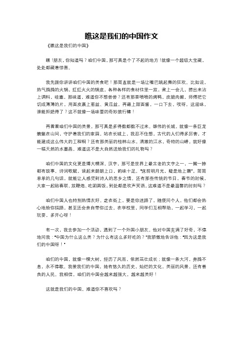 瞧这是我们的中国作文