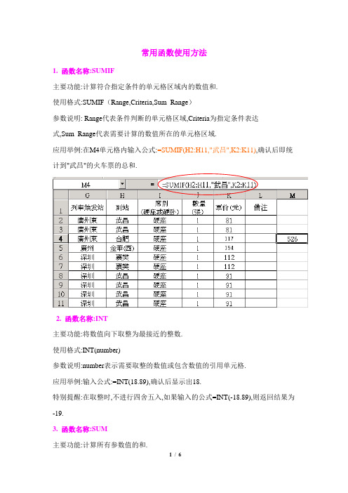 知识讲解：常用函数使用方法