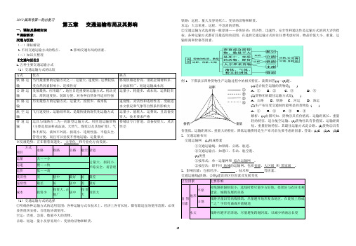 第五章 交通运输布局及其影响