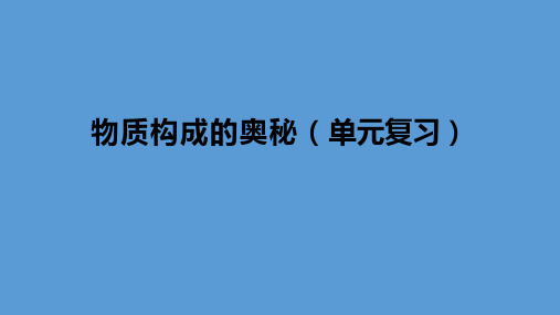 初三化学(人教版)物质构成的奥秘