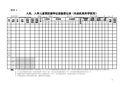 入学验证填写资料(学校用表)