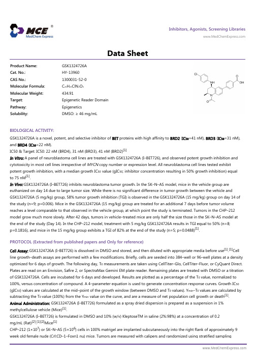 GSK1324726A_DataSheet_MedChemExpress