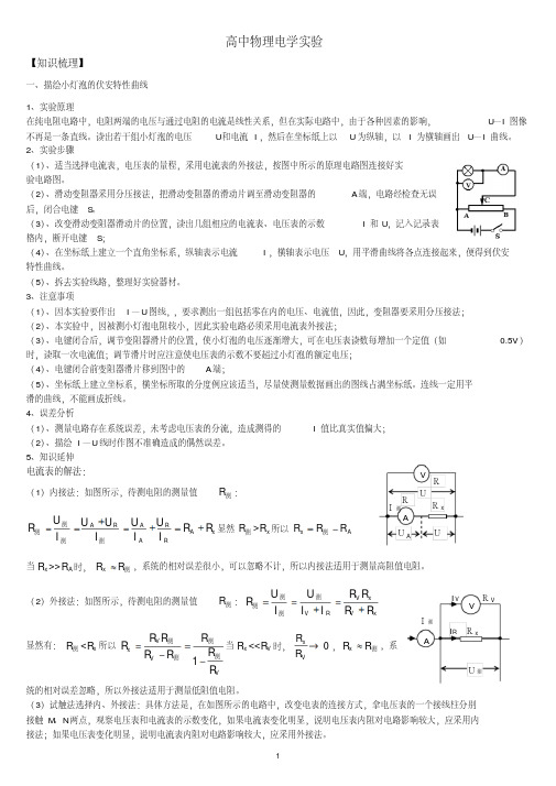 高中物理题型解析高考电学6大实验题型