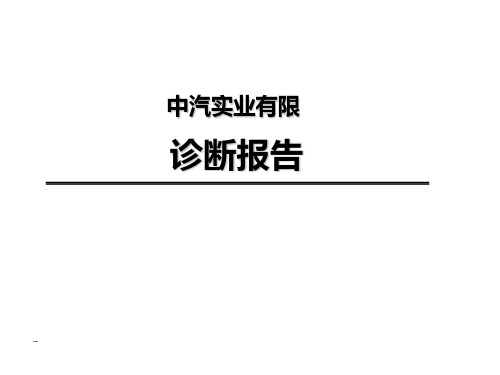 公司企业诊断报告PPT