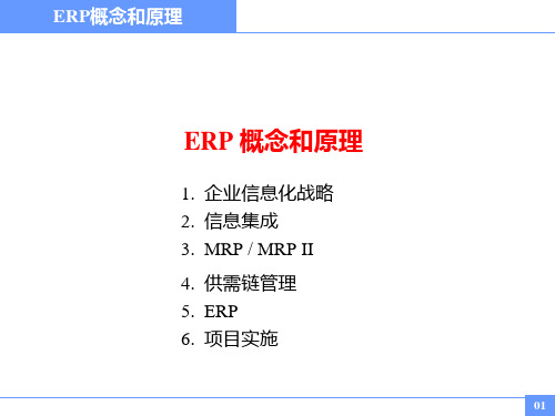 企业资源计划-ERP概念和原理