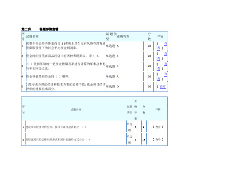 1、招标师继续教育答案--《建设项目投融资决策方法