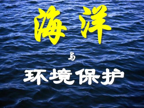 海洋与环境保护概述(共 43张PPT)