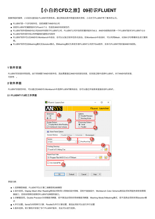 【小白的CFD之旅】09初识FLUENT