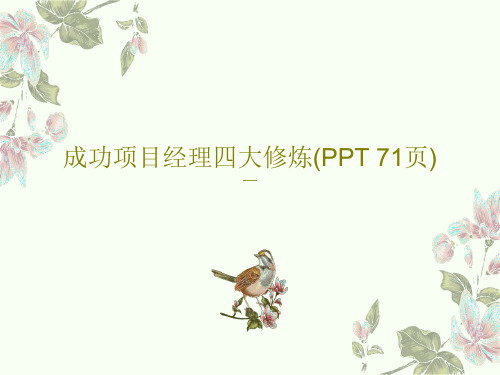 成功项目经理四大修炼(PPT 71页)共73页文档