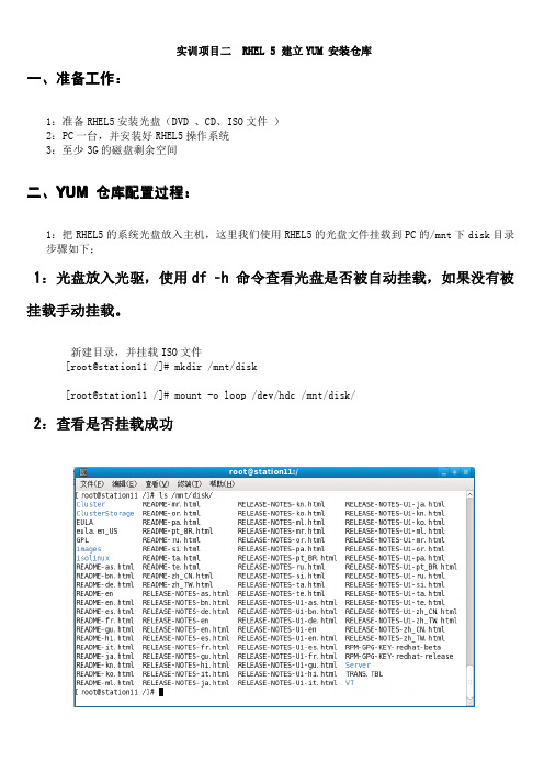 redhat_本地yum仓库建立