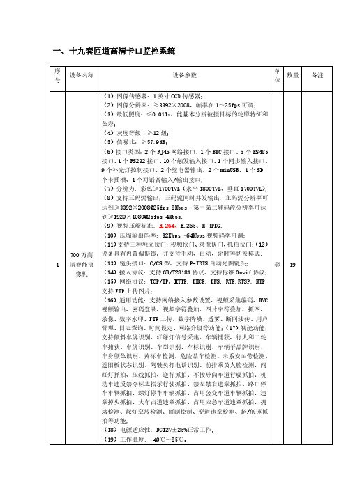 十九套匝道高清卡口监控系统