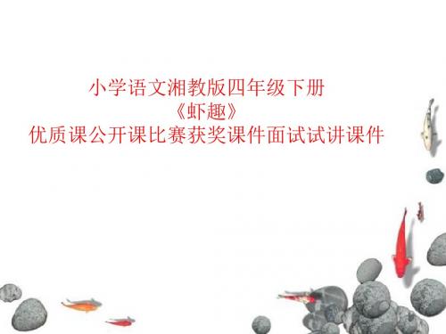 小学语文湘教版四年级下册《虾趣》优质课公开课比赛获奖课件面试试讲课件