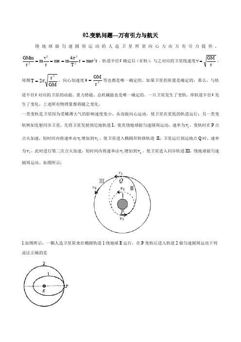 专题02 变轨问题(解析版)