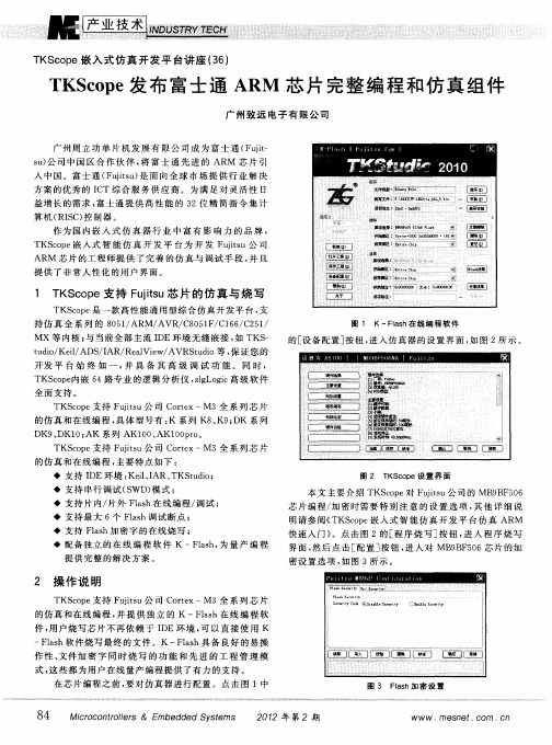 TKScope发布富士通ARM芯片完整编程和仿真组件