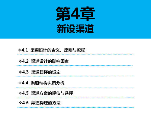 渠道设计的含义原则与流程共20页