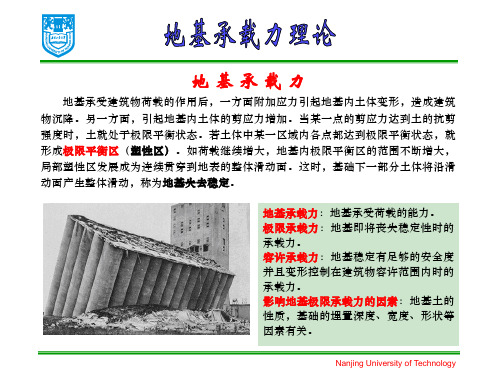 《土质学与土力学》第9章 地基承载力