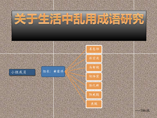 关于广告中乱用成语的调查 共25页