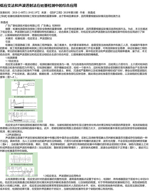 低应变法和声波透射法在桩基检测中的综合应用