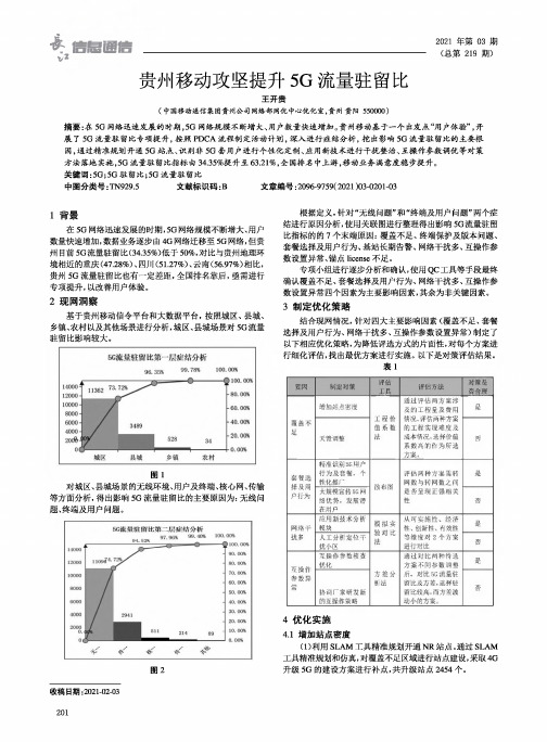 贵州移动攻坚提升5G流量驻留比