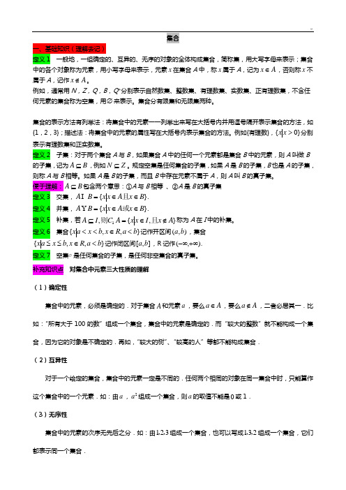 集合函数经典编辑题型精华版