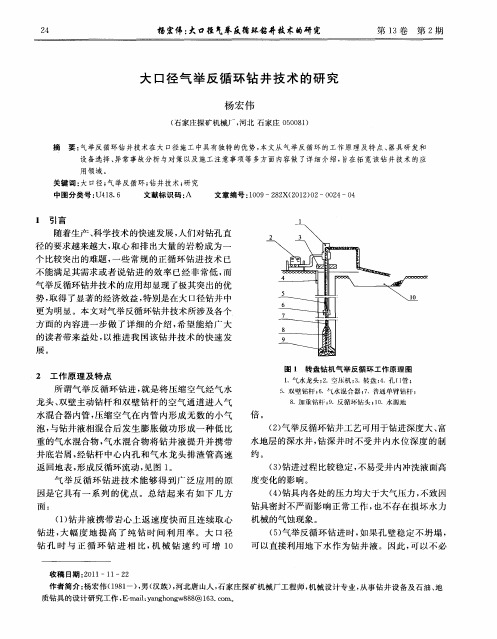 大口径气举反循环钻井技术的研究