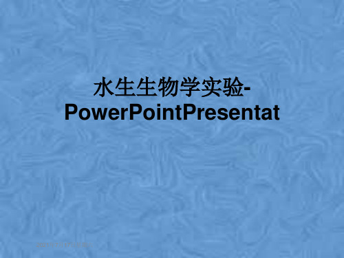 水生生物学实验-PowerPointPresentat